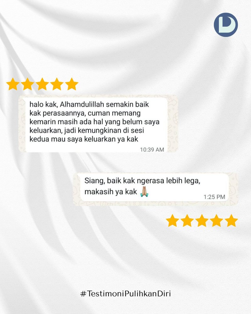 Testimoni klien Pulihkan Diri