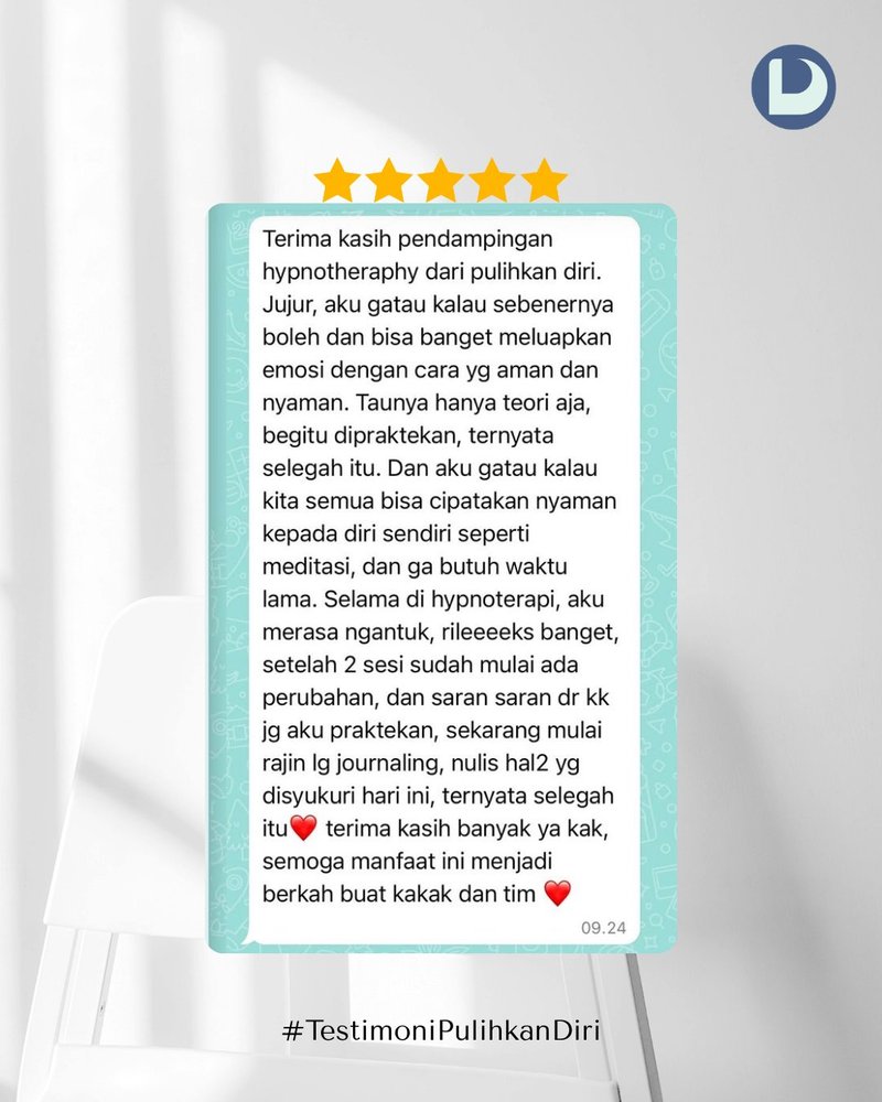 Testimoni klien Pulihkan Diri
